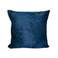 Blue crushed velvet throw pillow cover, soft short plush sofa cushion cover for home decor. - Crushed Velvet Navy Blue