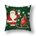 Christmas throw pillow cover festive polyester printed home sofa decorative cushion case - 45x45cm (Single Cover) / 22DM6-30