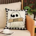 Halloween ghost decorative throw pillow cover for living room sofa couch cushion decor - Ghost BOO Style