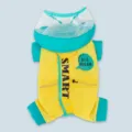 Imperméable pour Chien de Compagnie Combinaison à Quatre Pattes Capuche Jaune et Bleu - XL / Jaune