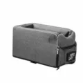 Gray pet car seat dog booster seat with storage pocket and size 42x20x22cm for travel - Pet Car Travel Gear / Square Gray