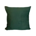 Donkergroene fluwelen kussenhoes, zachte pluche kussenhoes voor bank en bed. - 45 x 45 cm (met kussenvulling) / Flanel donkergroen