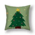 Christmas pillow cover green tree holiday decorative throw pillow case for sofa home decor - 45x45cm (Single Cover) / 22DM6-1