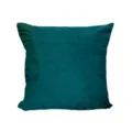 Dark green solid color velvet pillowcase, minimalist square cushion cover for sofa home decor. - Flannel Peacock Green
