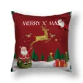 Christmas throw pillow cover red festive cushion case holiday sofa home decoration - 45x45cm (Single Cover) / 22DM6-6