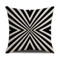 Hübscher schwarz-weißer geometrischer Kissenbezug für die moderne Sofa Dekoration. - 22FSYM1-16