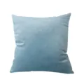 Solid color short plush throw pillow cover, minimalist blue cushion case for sofa home decor. - Charcoal Blue (Thickened Flannel)