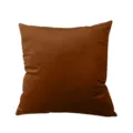 Solid color brown short plush throw pillowcase, minimalist square cushion cover for sofa. - Coffee (Thickened Flannel)
