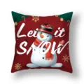 Christmas pillow cover festive red polyester printed cushion case for living room sofa - 45x45cm (Single Cover) / 22DM6-12