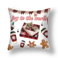 Christmas throw pillow cover buffalo plaid holiday decorative cushion case for sofa couch - 45x45cm (Single Cover) / 22DM6-13