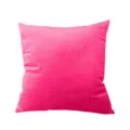 Hot pink velvet throw pillow cover, soft short plush solid color cushion case for sofa. - Rose Pink (Thickened Flannel)