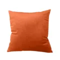 Orange short plush pillowcase solid color minimalist sofa cushion cover soft flannel throw pillow - Khaki (Thickened Flannel)