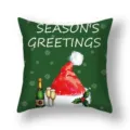 Christmas decorative throw pillow cover with festive holiday greeting and santa hat design. - 45x45cm (Single Cover) / 22DM6-21