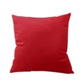 Red short plush pillowcase, solid color simple throw pillow for sofa cushion decor. - Carmine Red (Thickened Flannel)