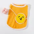 Schattig geel huisdier vest met citroentas, zomer mouwloze honden kleding voor kleine katten. - S (Aanbevolen gewicht 1.5-2.5kg) / Schattige sinaasappel