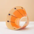 Adjustable pet recovery collar, cute orange cone for cats and dogs anti-biting healing protection - Yellow Lion