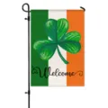 St. Patrick's Day Garden Flag Shamrock Irish Flag Welcome Outdoor Yard Banner - HYQ9-32