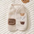 Leuke beren fleece huisdier vest voor kleine honden warme winter puppy kleding zacht - S (Aanbevolen gewicht 1,5-2,5 kg) / Crèmewit