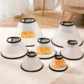 Transparent plastic pet Elizabethan collar anti-bite recovery cone for cats and dogs sizes. - No. 2