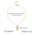 Gold stainless steel fish pendant necklace with extension chain, elegant daily jewelry accessory. - Fish Pendant Necklace (XZ-N40640)