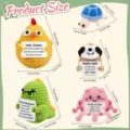 Handgefertigte Häkel-Tiere Kuscheltiere Set mit positiven Karten und Grössenangaben. - Tier 5-Teiliges Set