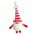 Handmade crochet gnome keychain cute plush doll bag charm christmas gift cute winter accessory - Santa Claus Keychain