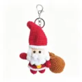 Handmade crochet Santa Claus keychain cute knitted bag charm plush doll pendant decoration - Christmas Santa Keychain 2