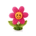 Handmade crochet sunflower potted plant cute knitted flower desk decor gift for room. - Rose Red Smiley Face Sunflower