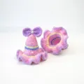 Handgefertigt Häkeln Mini Zylinder Haarschmuck süß rosa lila Baby Fotografie Requisite - Lila