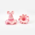 Handgemachte rosa Häkel Minihut Haarspange, süßer Strick Schleifen Kopfschmuck für Prinzessin. - Rosa