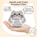 Handgemachte Häkelkatze Plüschtier mit positiver Energie Karte, süßes Geschenk für Freunde. - Süße Katze