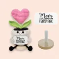 Handgemachte gehäkelte Herz Topfpflanze Puppe Variante, süßes gestricktes Geschenk für Mama. - Stil C