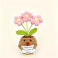 Handgehäkelte Häkel Topfpflanze süßes Cartoon Blumen Geschenk für Lehrer und Mütter. - Hund-Puff-Blume im Topf 1