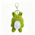Handmade crochet frog keychain cute plush toy bag pendant accessory for students daily use - Little Frog Keychains