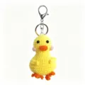 Handmade crochet cute yellow duck keychain plush doll bag pendant for students and keys. - Yellow Duck Keychain