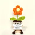 Handmade crochet positive energy emotional support potted flower doll ornament gift - Puff Flower Potted Plant 2