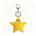Handmade crochet star keychain cute plush bag charm yellow plushie pendant for student gifts - Little Star Keychain