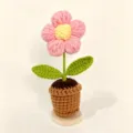 Handmade crochet potted flower variant, cute pink knit plant desktop decor for graduation! - Puff Flower Potted Plant 7
