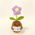 Handmade crochet potted plant doll cute knitted flower desktop ornament positive energy gift - Puff Flower Potted Plant 9