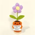 Handmade crochet emotional support potted plant cute desktop decoration gift variant. - Puff Flower Potted Plant 10