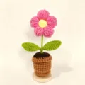Handmade crochet potted flower plant cute desktop ornament knit decor item for home - Puff Flower Potted Plant 12