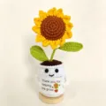 Handmade crochet sunflower potted plant doll cute desktop ornament graduation gift - Potted Sunflower 2