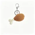 Handmade crochet chicken leg keychain cute plush doll bag pendant novelty keyring gift. - Large Chicken Leg Keychain