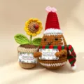Handmade Crochet Christmas Sunflower Potted Doll Cute Holiday Gift Toy Ornament - Christmas Potato Gift Box 2