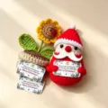 Handmade Crochet Santa Sunflower Doll Christmas Knitted Gift Festive Home Decor Ornament - Santa Claus Gift Box 2