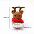 Christmas crochet reindeer doll ornament knit wool plush toy with red scarf holiday decor - Christmas Reindeer Halloween M Card