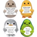 Handgefertigte Häkeln positive Unterstützung Puppen Set, süße Kartoffel und Entenfiguren. - Süßes 4-Stück Set