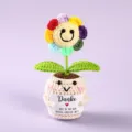 Handgemachte Häkel Positive Topfblume Süße Gestrickte Pflanze Geschenk Tischdeko - Stil 1
