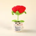 Handgefertigt Häkeln Topfpflanze Strick Desktop Ornament süße Wolle Pflanze Geschenk für Zuhause. - Stil 2