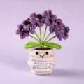 Handcrafted crochet potted plant positive energy emotional support flower desk decor gift - Style 8